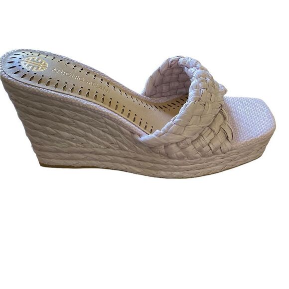 #100 ANTONIO MELANI Weave Wedge Heels - Picture 1 of 6